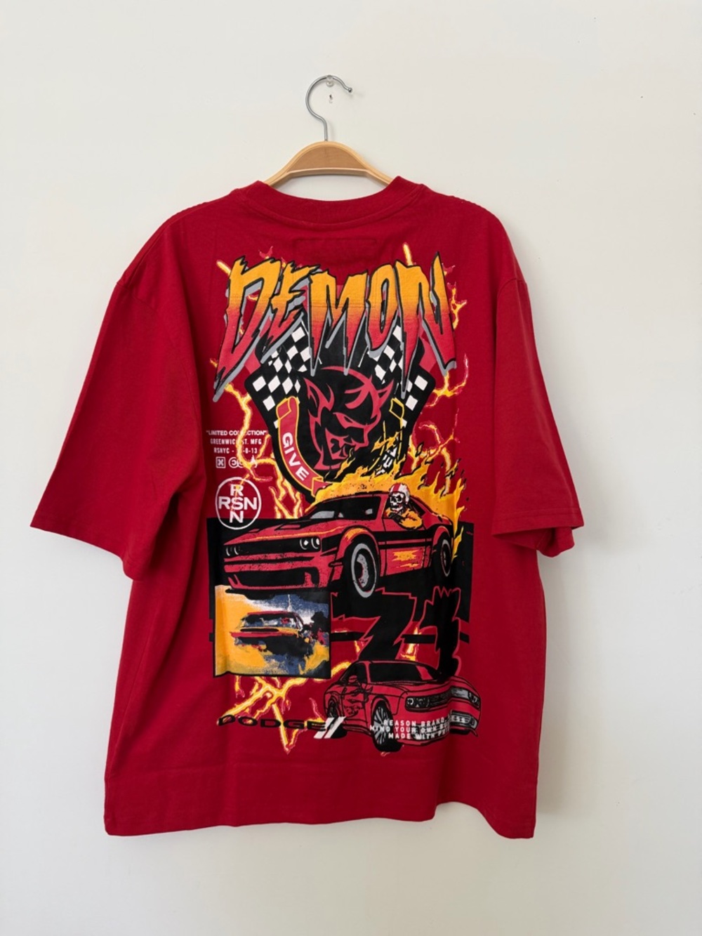 Red Graphic Car Demon Short Sleeve Tee